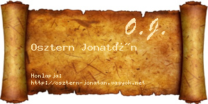 Osztern Jonatán névjegykártya